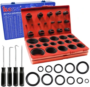 826 Pcs Universal SAE and Metric O-Rings Kit,Standard 32 Metric & Inch Sizes O ring Assortment in 2 Box with 4 Piece Pick and Hook for Automotive Faucet Hydraulics Hose Air and Gas Sealing Repair 826 Pcs Universal SAE and Metric O-Rings Kit,Standard 32 Metric & Inch Sizes O ring Assortment in 2 Box with 4 Piece Pick and Hook for Automotive Faucet Hydraulics Hose Air and Gas Sealing Repair