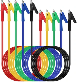 5-Piece Dual-Ended Alligator Clip Test Leads, 1000V 15A 3.5ft/1M Electrical Alligator Clips, Flexible Copper Cable Crocodile Clip, Mini Jumper Wires with Gator Clips 5-Piece Dual-Ended Alligator Clip Test Leads, 1000V 15A 3.5ft/1M Electrical Alligator Clips, Flexible Copper Cable Crocodile Clip, Mini Jumper Wires with Gator Clips