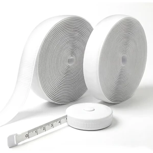 (26ft x 0.75in) White Velcro Strips with Adhesive, Double Rolls of Heavy Duty Self Adhesive Tape with Backing (20ft x 4in + Measuring Tape) (26ft x 0.75in) White Velcro Strips with Adhesive, Double Rolls of Heavy Duty Self Adhesive Tape with Backing (20ft x 4in + Measuring Tape)