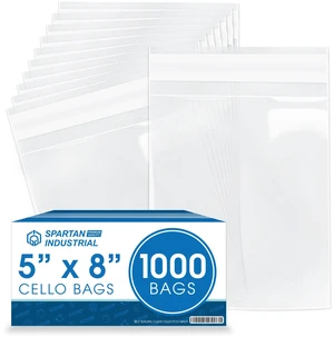 5" X 8" Self-Sealing Cellophane Bags (1000 Count) Clear Cookie Bags With Seal for Decorated Cookies, Treats, and Candy - Resealable Adhesive Flap 5" X 8" Self-Sealing Cellophane Bags (1000 Count) Clear Cookie Bags With Seal for Decorated Cookies, Treats, and Candy - Resealable Adhesive Flap