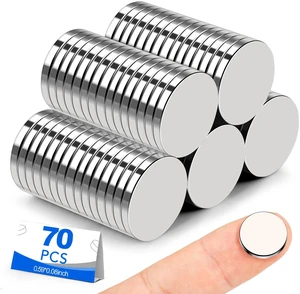 Small Magnets, 70 Pack Refrigerator Magnets 15x2mm Rare Earth Magnets Neodymium Magnets for Crafts, Whiteboard, Kitchen Cabinet, 3D Printing Small Magnets, 70 Pack Refrigerator Magnets 15x2mm Rare Earth Magnets Neodymium Magnets for Crafts, Whiteboard, Kitchen Cabinet, 3D Printing