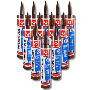 084640 Window & Door Siliconized Acrylic Caulk (Brown), 10.1 oz 084640 Window & Door Siliconized Acrylic Caulk (Brown), 10.1 oz
