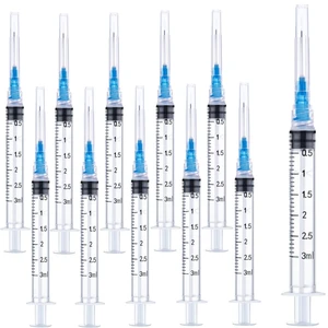 Luer lock 3ml 23Ga 5/8 Inch(15.8mm), 50 Pack Sterile Lab Utensils for Scientific Research, Industrial Dispensing or Liquid Measuring Luer lock 3ml 23Ga 5/8 Inch(15.8mm), 50 Pack Sterile Lab Utensils for Scientific Research, Industrial Dispensing or Liquid Measuring