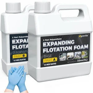 2 Lb Density Marine Expanding Foam Kit, 2 Part Flotation Foam Kit for Boat Closed Cell Polyurethane Foam for Boat Flotation, Liquid Pour Foam for Reinforcement and Large Gap Filling, 2 Quart Kit 2 Lb Density Marine Expanding Foam Kit, 2 Part Flotation Foam Kit for Boat Closed Cell Polyurethane Foam for Boat Flotation, Liquid Pour Foam for Reinforcement and Large Gap Filling, 2 Quart Kit