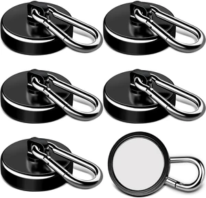 Magnetic Hooks 150 LBS Strong Magnets Cruise 6Pack Magnet with Hook Heavy Duty Kitchen Essentials Neodymium Extra Carabiner Super Locker Ship For Hanging Cabin Swivel Imanes Fuertes Black Magnetic Hooks 150 LBS Strong Magnets Cruise 6Pack Magnet with Hook Heavy Duty Kitchen Essentials Neodymium Extra Carabiner Super Locker Ship For Hanging Cabin Swivel Imanes Fuertes Black