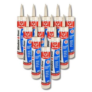 084620 Window & Door Siliconized Acrylic Caulk, Almond, 10.1 oz, Pack of 12, Made in USA 084620 Window & Door Siliconized Acrylic Caulk, Almond, 10.1 oz, Pack of 12, Made in USA