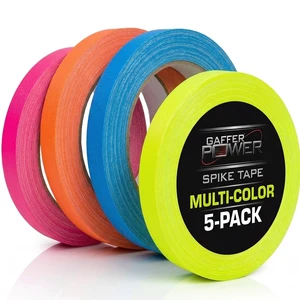 Spike Tape 5 Pack, Fluorescent Neon, 1/2 Inch x 20 Yards, USA Spike Tape 5 Pack, Fluorescent Neon, 1/2 Inch x 20 Yards, USA