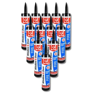 08466012 Window & Door Siliconized Acrylic Caulk (Black), 10.1 oz, Case of 12 08466012 Window & Door Siliconized Acrylic Caulk (Black), 10.1 oz, Case of 12
