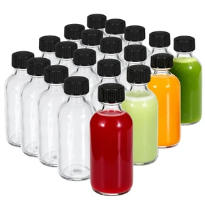 20-Pack 2 oz (60ml) Small Glass Boston Round Bottles with Lids Leak-Proof Mini Travel Containers for Ginger Shots, Juice, Whiskey, Vanilla Extract, Samples W/Labels, Funnels & Brushes 20-Pack 2 oz (60ml) Small Glass Boston Round Bottles with Lids Leak-Proof Mini Travel Containers for Ginger Shots, Juice, Whiskey, Vanilla Extract, Samples W/Labels, Funnels & Brushes