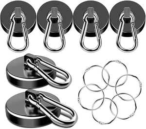 Magnetic Hooks Heavy Duty 150LB Strong Swivel Neodymium Magnets With Magnetic Carabiner Hooks Black Powerful Magnet Hook for Hanging Cruise Ship Curtain Home Workplace 6 Pack Magnetic Hooks Heavy Duty 150LB Strong Swivel Neodymium Magnets With Magnetic Carabiner Hooks Black Powerful Magnet Hook for Hanging Cruise Ship Curtain Home Workplace 6 Pack