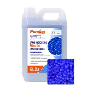 6LBS Premium Moisture Indicating Silica Gel Desiccant Beads (Blue) Rechargeable, Industry Standard Bead Size 3 to 5mm 6LBS Premium Moisture Indicating Silica Gel Desiccant Beads (Blue) Rechargeable, Industry Standard Bead Size 3 to 5mm