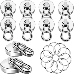Magnetic Hooks Heavy Duty 110LBS+ Strong Neodymium Magnets With Swivel Carabiner Hook Magnets with Hooks Magnetic Hangers for Locker Kitchen Cruise Cabin Office 10 Pack Magnetic Hooks Heavy Duty 110LBS+ Strong Neodymium Magnets With Swivel Carabiner Hook Magnets with Hooks Magnetic Hangers for Locker Kitchen Cruise Cabin Office 10 Pack