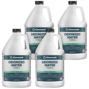 Type II Deionized Water - 4 Gallons (1 Gallon, 4 Pack) - ASTM/ACS Certified High-Purity Water for Electronics, Laboratory, Cosmetic & Home Use Type II Deionized Water - 4 Gallons (1 Gallon, 4 Pack) - ASTM/ACS Certified High-Purity Water for Electronics, Laboratory, Cosmetic & Home Use