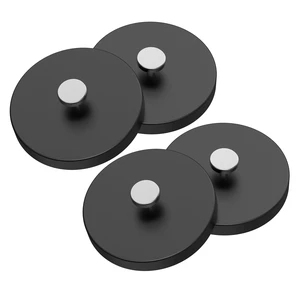 4 Pieces Strong Rubber Coated Mounting Magnets 30 LB Force T-Shaped Hanging Buckle, Anti-Scratch, Corrosion protection, Magnetic Assembly 4 Pieces Strong Rubber Coated Mounting Magnets 30 LB Force T-Shaped Hanging Buckle, Anti-Scratch, Corrosion protection, Magnetic Assembly