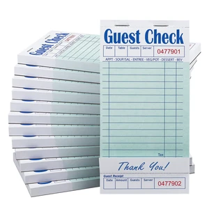Guest Checks Server Note Pads 1000 Sheets Waitress Notepad for Restaurants (20 Books) 3.5" x 6.75" Per Ticket Book Guest Checks Server Note Pads 1000 Sheets Waitress Notepad for Restaurants (20 Books) 3.5" x 6.75" Per Ticket Book