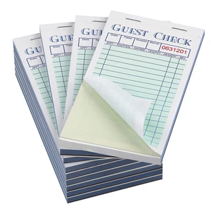 Guest Checks Server Note Pads 1000 Sheets With Carbonless Copy Paper for Restaurants (20 Books) 3.5" x 6.75" Per Ticket Book Guest Checks Server Note Pads 1000 Sheets With Carbonless Copy Paper for Restaurants (20 Books) 3.5" x 6.75" Per Ticket Book