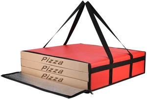 Pizza Bags for Delivery, 24" x 24" x 6" Insulated Pizza Bag, Red Fits Large Pizzas, Thermal Carrier, Catering and Food Warmer Bag for Hot Box Transport, Pizza Warmer Carrier for Drivers Pizza Bags for Delivery, 24" x 24" x 6" Insulated Pizza Bag, Red Fits Large Pizzas, Thermal Carrier, Catering and Food Warmer Bag for Hot Box Transport, Pizza Warmer Carrier for Drivers