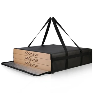 Pizza Bags for Delivery, 24" x 24" x 6" Insulated Pizza Bag, Black Fits Large Pizzas, Thermal Carrier, Catering and Food Warmer Bag for Hot Box Transport, Pizza Warmer Carrier for Drivers Pizza Bags for Delivery, 24" x 24" x 6" Insulated Pizza Bag, Black Fits Large Pizzas, Thermal Carrier, Catering and Food Warmer Bag for Hot Box Transport, Pizza Warmer Carrier for Drivers