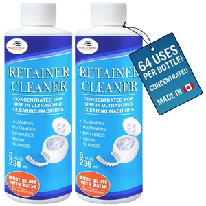 Ultrasonic Retainer Cleaner, Removes Odor, 16 oz Made for Invisalign, nightguards and mouthguards, clears the cloudiness, odor and staining that brushing leaves behind Ultrasonic Retainer Cleaner, Removes Odor, 16 oz Made for Invisalign, nightguards and mouthguards, clears the cloudiness, odor and staining that brushing leaves behind