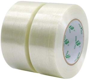 Filament Strapping Tape, 5.3 Mil 2 Inch x 60 Yards, Heavy Duty Reinforced Fiberglass Packing Tape, 2 Pack Filament Strapping Tape, 5.3 Mil 2 Inch x 60 Yards, Heavy Duty Reinforced Fiberglass Packing Tape, 2 Pack