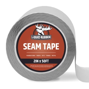 Waterproof Seam Tape, Multi-Surface Butyl Tape, 2 in x 50 Ft Peel and Stick, Waterproof - For RV Roofs, Foundations, Gutters, Ponds & Skylights - Bonds to EPDM, Metal, Wood & Fiberglass Waterproof Seam Tape, Multi-Surface Butyl Tape, 2 in x 50 Ft Peel and Stick, Waterproof - For RV Roofs, Foundations, Gutters, Ponds & Skylights - Bonds to EPDM, Metal, Wood & Fiberglass