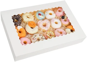 40pcs Large Bakery Boxes 16x11x2.5 Inches Cookie Boxes with Window Auto-Popup Large Bakery Boxes with Window for Cookie, Donuts, Treats, Pastries, Pies, Muffins, Chocolate Covered Strawberries 40pcs Large Bakery Boxes 16x11x2.5 Inches Cookie Boxes with Window Auto-Popup Large Bakery Boxes with Window for Cookie, Donuts, Treats, Pastries, Pies, Muffins, Chocolate Covered Strawberries
