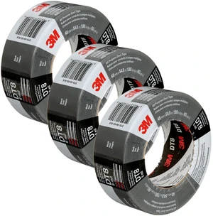 Duct Tape DT8, 3 Pack, Industrial Strength, Black Color, 1.88 in x 60 yd Multi-Use, Tear by Hand, Professional Grade Adhesive, Perfect for HVAC, Bundling, Moisture Proofing, and Reinforcing Duct Tape DT8, 3 Pack, Industrial Strength, Black Color, 1.88 in x 60 yd Multi-Use, Tear by Hand, Professional Grade Adhesive, Perfect for HVAC, Bundling, Moisture Proofing, and Reinforcing