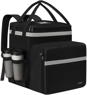 Delivery Backpack with Cup Holders, XX-Large Expandable Delivery Bag for Hot/Cold Food with Reflective Strip, Insulated Grocery Backpack Fits for Bike, Uber Eats, Grubhub, Doordash, Leak-proof Delivery Backpack with Cup Holders, XX-Large Expandable Delivery Bag for Hot/Cold Food with Reflective Strip, Insulated Grocery Backpack Fits for Bike, Uber Eats, Grubhub, Doordash, Leak-proof