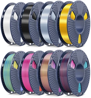 Silk PLA+ Filament Bundle 1.75mm, Neatly Wound, 3D Printer Filament 250g per Spool, 8 Rolls, Individually Vacuum Packed, Quadruple Color Silk Filament*4, Single Color Silk Filament*4 Silk PLA+ Filament Bundle 1.75mm, Neatly Wound, 3D Printer Filament 250g per Spool, 8 Rolls, Individually Vacuum Packed, Quadruple Color Silk Filament*4, Single Color Silk Filament*4