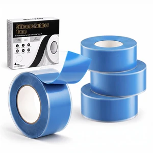 Self Amalgamating Tape Self Fusing Silicone Rubber 1 In x 10 Ft 4 Rolls Blue Silicone Tape, Waterproof, Heat Resistant,Non-Tacky, Emergency Repair of Leaking Hose Pipe and Electrical Sealing Self Amalgamating Tape Self Fusing Silicone Rubber 1 In x 10 Ft 4 Rolls Blue Silicone Tape, Waterproof, Heat Resistant,Non-Tacky, Emergency Repair of Leaking Hose Pipe and Electrical Sealing