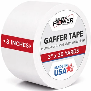 White Tape 3 Inch x 30 Yards, Pro Grade, Made in USA White Tape 3 Inch x 30 Yards, Pro Grade, Made in USA