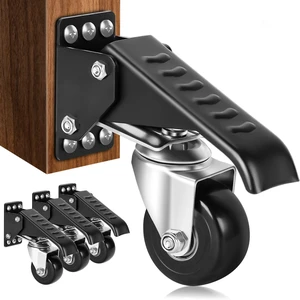 Workbench Casters Retractable Casters Kit 900Lbs, 4 Heavy Duty Casters Side Mounted All Steel Construction Urethane, Bonus Install Template, 4 Pack Workbench Casters Retractable Casters Kit 900Lbs, 4 Heavy Duty Casters Side Mounted All Steel Construction Urethane, Bonus Install Template, 4 Pack