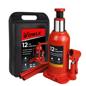 Hydraulic Bottle Jack with Carrying Case, 12 Ton (26,455 lb) Capacity 7.9-16.2 inch Lifting Range, Muti-Directional Welded Bottle Car Jack for Car, Truck, RV, Pickup Truck, Auto Repair Hydraulic Bottle Jack with Carrying Case, 12 Ton (26,455 lb) Capacity 7.9-16.2 inch Lifting Range, Muti-Directional Welded Bottle Car Jack for Car, Truck, RV, Pickup Truck, Auto Repair