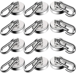 Magnetic Hooks 70 LBS Strong Magnets Cruise 12Pack Magnet with Hook Heavy Duty Kitchen Essentials Neodymium Extra Carabiner Super Locker Ship For Hanging Cabin Swivel Imanes Fuertes Silver Magnetic Hooks 70 LBS Strong Magnets Cruise 12Pack Magnet with Hook Heavy Duty Kitchen Essentials Neodymium Extra Carabiner Super Locker Ship For Hanging Cabin Swivel Imanes Fuertes Silver