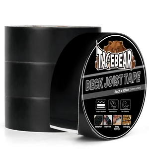 Joist Tape 2"×50' Deck Joist Tape Waterproof Butyl Sealant 4Rolls Joist Flashing Tape for Decking, Anti-Corrosion Weather Resistant Tape for Wood Decks Beams Rim, Roof Joist Tape 2"×50' Deck Joist Tape Waterproof Butyl Sealant 4Rolls Joist Flashing Tape for Decking, Anti-Corrosion Weather Resistant Tape for Wood Decks Beams Rim, Roof