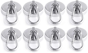 Magnetic Hooks 170lbs Magnet Hooks Carabiner for Hanging Refrigerator Strong Large Heavy Duty Neodymium Magnet (170LBS-8PACK) Magnetic Hooks 170lbs Magnet Hooks Carabiner for Hanging Refrigerator Strong Large Heavy Duty Neodymium Magnet (170LBS-8PACK)