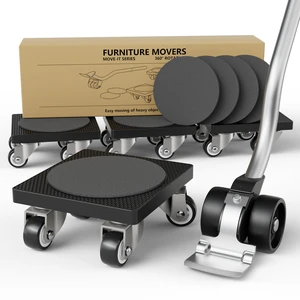 Furniture Mover with Wheels & Aux. Lifter-Standard Dolly 360° Rotation Wheels Furniture Dolly for Moving Sliding Heavy Furniture, Appliances, 500 LB Max Load Capacity Furniture Mover with Wheels & Aux. Lifter-Standard Dolly 360° Rotation Wheels Furniture Dolly for Moving Sliding Heavy Furniture, Appliances, 500 LB Max Load Capacity