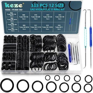 335 Pcs Hydraulic O-Ring SAE 900 Series 12 Size Buna-N 70A Inch O Rings Seal Kit for Hydraulic Fitting,Straight Thread Tube Fittings,Cylinders,BOSS ORB Fittings 335 Pcs Hydraulic O-Ring SAE 900 Series 12 Size Buna-N 70A Inch O Rings Seal Kit for Hydraulic Fitting,Straight Thread Tube Fittings,Cylinders,BOSS ORB Fittings