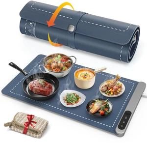 Warming Mat for Food 24"x15", Rapid and Full Surface Heating Navy 6 Temp Settings, 6H Timer, Rollable Portable Silicone Electric Food Heating Mat for Countertop Party Buffet, Keep Meal Warm Warming Mat for Food 24"x15", Rapid and Full Surface Heating Navy 6 Temp Settings, 6H Timer, Rollable Portable Silicone Electric Food Heating Mat for Countertop Party Buffet, Keep Meal Warm