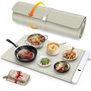 Warming Mat for Food 24"x15", Rapid and Full Surface Heating Khaki 6 Temp Settings, 6H Timer, Rollable Portable Silicone Electric Food Heating Mat for Countertop Party Buffet, Keep Meal Warm Warming Mat for Food 24"x15", Rapid and Full Surface Heating Khaki 6 Temp Settings, 6H Timer, Rollable Portable Silicone Electric Food Heating Mat for Countertop Party Buffet, Keep Meal Warm