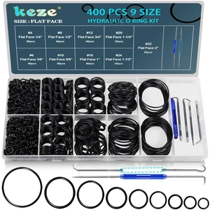 400 Pcs Hydraulic O-Ring Flat Face Fittings 9 Size Buna-N 70A O Rings Seal Kit for Hydraulic Fitting,Cylinders,ORS/ORFS Flat Face Hydraulic Fittings (Flat Face Size 1/4"-2") 400 Pcs Hydraulic O-Ring Flat Face Fittings 9 Size Buna-N 70A O Rings Seal Kit for Hydraulic Fitting,Cylinders,ORS/ORFS Flat Face Hydraulic Fittings (Flat Face Size 1/4"-2")