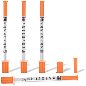 100 Pcs U-100 1cc Syringe 32g 5/16in (8mm) Disposable Lab Syringes Individually Packaged 100 Pcs U-100 1cc Syringe 32g 5/16in (8mm) Disposable Lab Syringes Individually Packaged