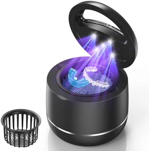 Ultrasonic Retainer Cleaner Machine for Night Guard, 48kHz, 7.8oz 5 UV Lights, Timer, 304SS Tank, 2 Modes, Denture Cleaner Machine for Jewelry, Braces, Mouthguard, Toothbrush - Black Ultrasonic Retainer Cleaner Machine for Night Guard, 48kHz, 7.8oz 5 UV Lights, Timer, 304SS Tank, 2 Modes, Denture Cleaner Machine for Jewelry, Braces, Mouthguard, Toothbrush - Black