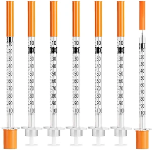 U-100 1ml Syringe 32G 1/4 Inch(6mm), Syringes for Lab Supplies Dispensing Supplies, Individually Wrapped, Pack of 100 U-100 1ml Syringe 32G 1/4 Inch(6mm), Syringes for Lab Supplies Dispensing Supplies, Individually Wrapped, Pack of 100
