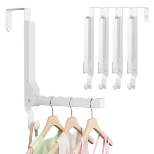 4 Pack Over The Door Hanger Foldable Over The Door HooksRust-Resistant Overdoor Hanger Hook for Laundry (Clothes Drying Rack)&Bathroom (Towel Rack) Small Portable,White 4 Pack Over The Door Hanger Foldable Over The Door HooksRust-Resistant Overdoor Hanger Hook for Laundry (Clothes Drying Rack)&Bathroom (Towel Rack) Small Portable,White