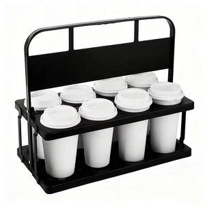 8 Cup Drink Carrier with Handle, Drink Cup Holder for Food Delivery Plastic Cup Carriers for Drinks for Car, Take Out Food Delivery Drivers Accessories, Portable Foldable Reusable, Drink Caddy 8 Cup Drink Carrier with Handle, Drink Cup Holder for Food Delivery Plastic Cup Carriers for Drinks for Car, Take Out Food Delivery Drivers Accessories, Portable Foldable Reusable, Drink Caddy