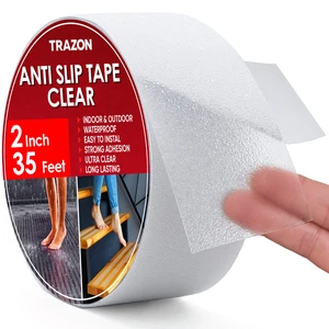 Grip Tape - Heavy Duty Anti Slip Tape Clear Outdoor/Indoor 2In*35Ft, Non Slip Roll/Stickers Easy to Cut Waterproof for Bathtub, Shower Floor, Pool, Stairs Safety Non Skid, Comfortable for Bare Foot Grip Tape - Heavy Duty Anti Slip Tape Clear Outdoor/Indoor 2In*35Ft, Non Slip Roll/Stickers Easy to Cut Waterproof for Bathtub, Shower Floor, Pool, Stairs Safety Non Skid, Comfortable for Bare Foot
