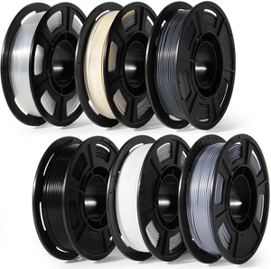 PLA 3D Printer Filament Bundle 250g, 1.75mm/±0.02mm 6 Colors 1.5KG Multicolor PLA Compatible with Most FDM 3D Printers, Black, White+, Clear,Gray+ for Beginners, Individually Vacuum-Sealed PLA 3D Printer Filament Bundle 250g, 1.75mm/±0.02mm 6 Colors 1.5KG Multicolor PLA Compatible with Most FDM 3D Printers, Black, White+, Clear,Gray+ for Beginners, Individually Vacuum-Sealed