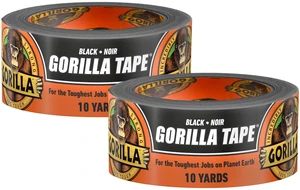 Tape; Duct; Utility; Triple Layer Strength; Indoor & Outdoor; Weather Resistant Shell; 1.88 in x 10 yd; Black; (Pack of 2) Tape; Duct; Utility; Triple Layer Strength; Indoor & Outdoor; Weather Resistant Shell; 1.88 in x 10 yd; Black; (Pack of 2)