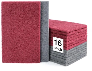 6"x9" Automotive Scuff Pad 16 Pack (7447&7448) - 8 Maroon(Fine) & 8 Gray(Ultra Fine), Wet/Dry Reusable Scuffing Pad for Paint Prep, Sanding - Auto Body, Woodworking & Handicrafts 6"x9" Automotive Scuff Pad 16 Pack (7447&7448) - 8 Maroon(Fine) & 8 Gray(Ultra Fine), Wet/Dry Reusable Scuffing Pad for Paint Prep, Sanding - Auto Body, Woodworking & Handicrafts